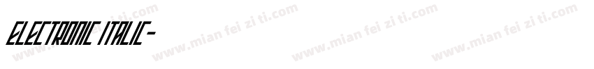 electronic italic字体转换